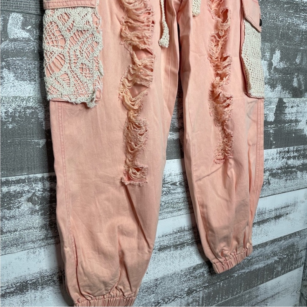 POL Peach Drawstring Cargo Pants - image 5